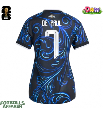 Argentina Rodrigo De Paul #7 Bortatröja Kvinnor VM 2026 Kortärmad